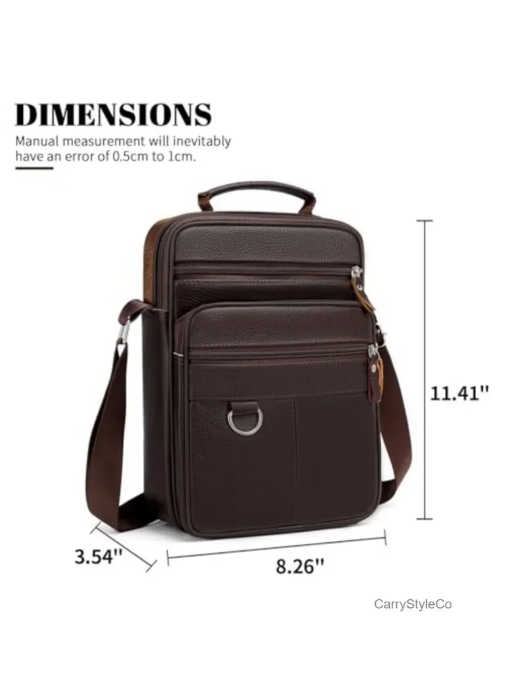 Leather Messenger Bag for Men Large Business Travel Briefcase Crossbody Sling